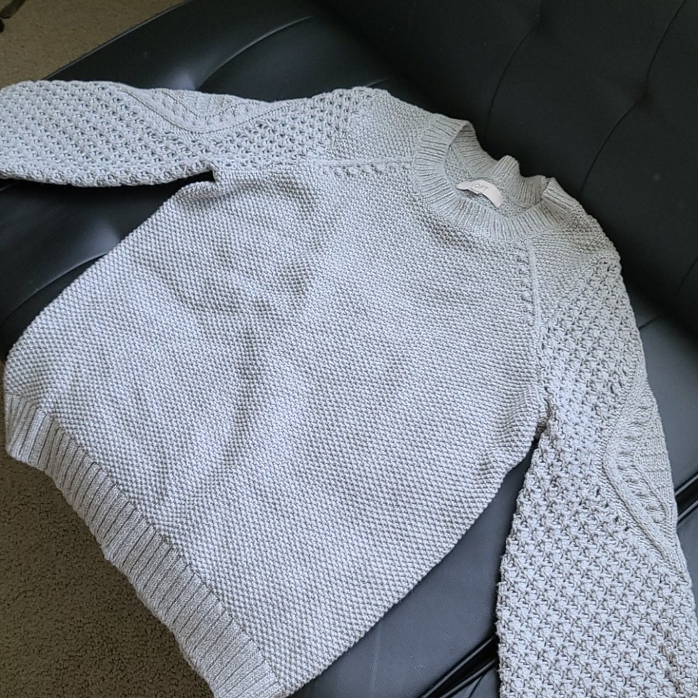 Cable Knit Grey Loft Sweater